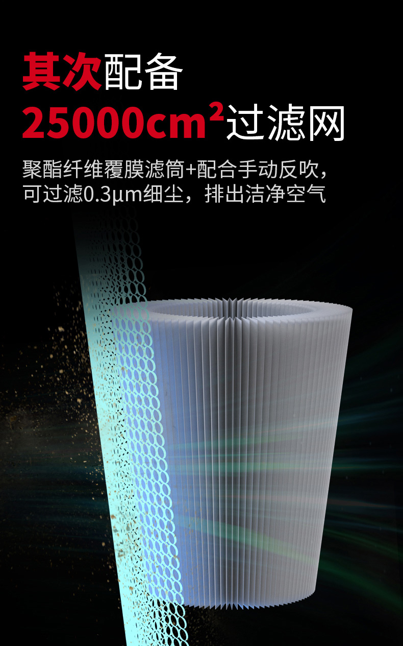 坦洁380V 双桶手动反吹工业吸尘器X8系列