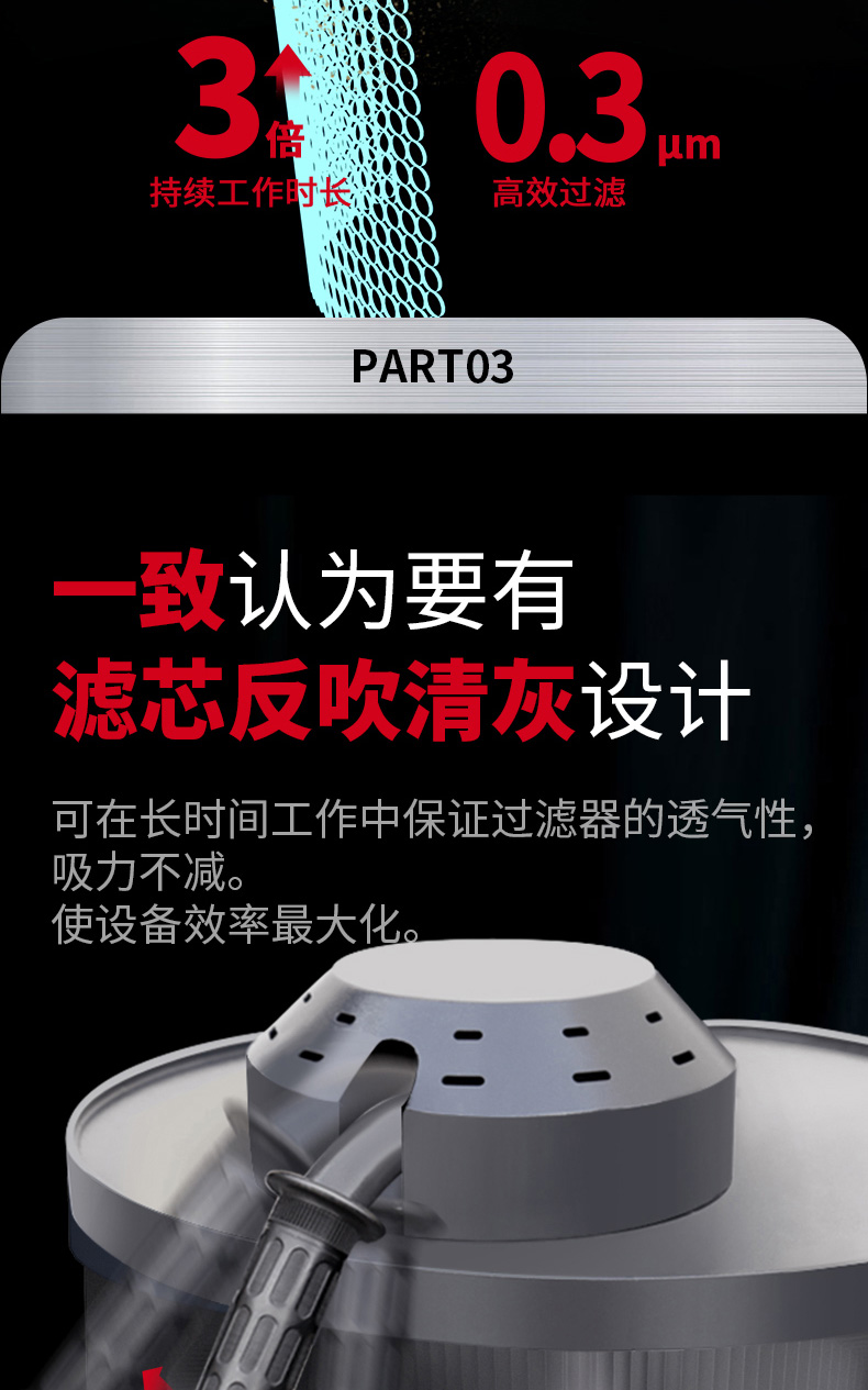坦洁380V 双桶手动反吹工业吸尘器X8系列