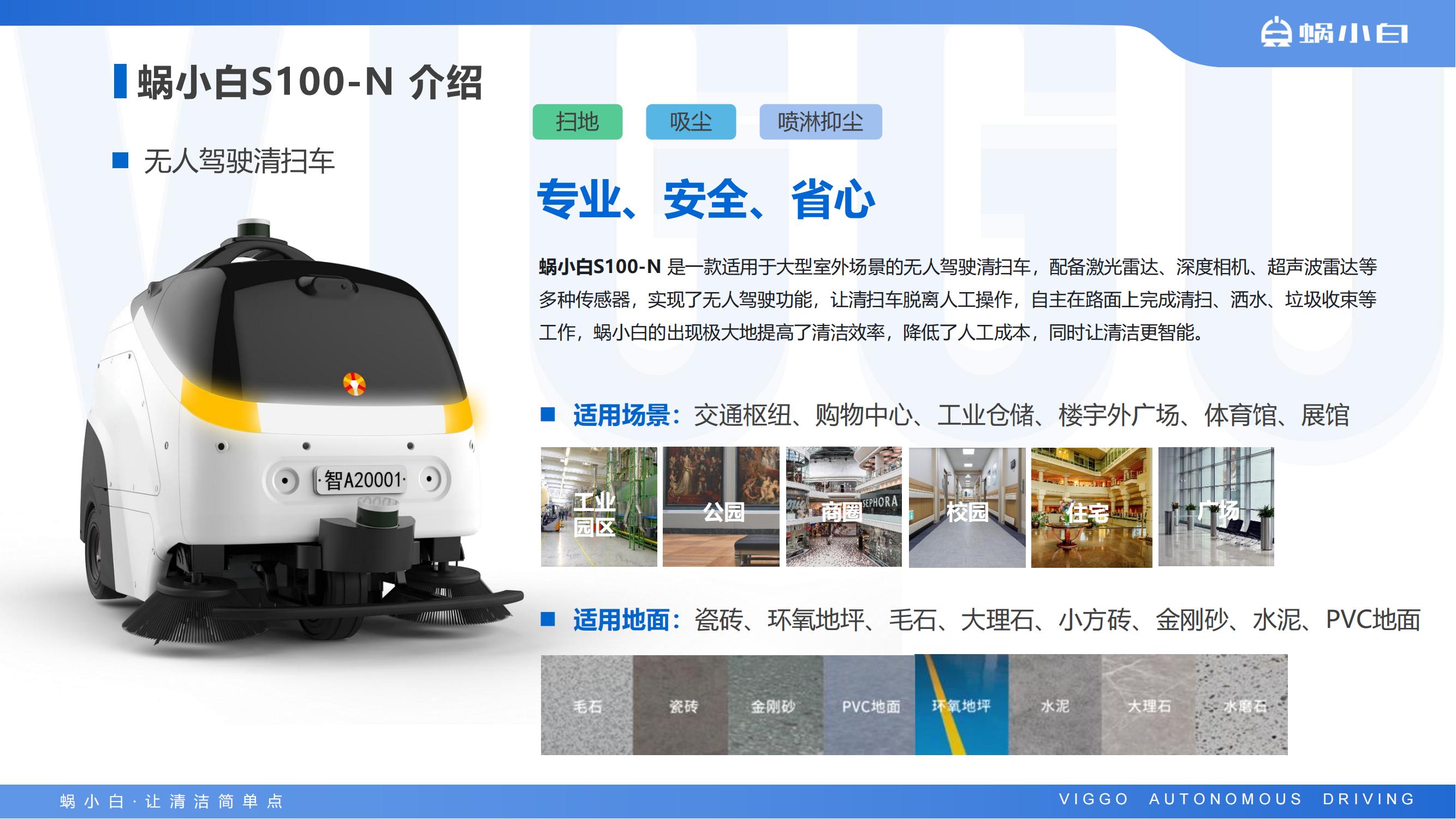 蜗小白无人驾驶扫地车S100-N