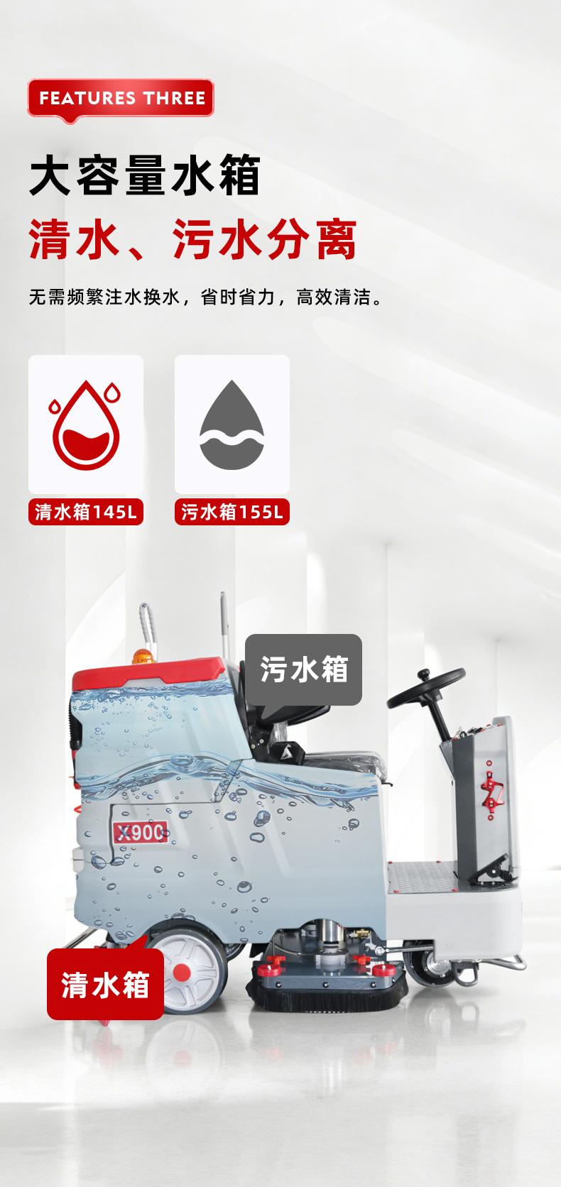 坦洁驾驶式洗地机X900